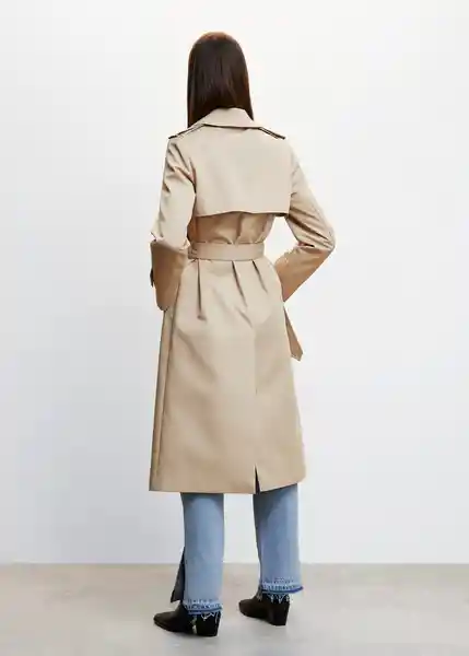 Gabardina Trench Lolipop Beige Talla 24 Mujer Mango