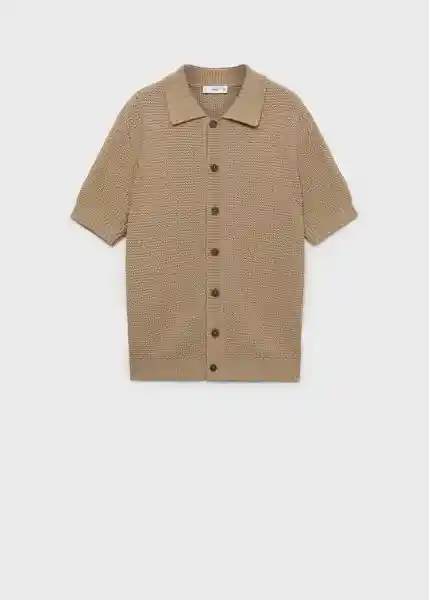 Camisa Pierola Beige Talla M Hombre Mango