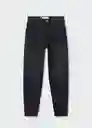 Pantalón Jean New Mom Tejano Negro Talla 34 Mujer Mango