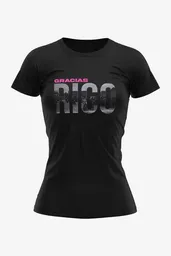 Camiseta Urbana Gracias Rigo Mujer Color Negro T. M Go Rigo Go