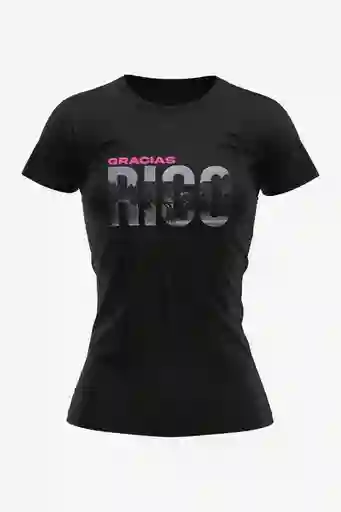 Camiseta Urbana Gracias Rigo Mujer Color Negro T. M Go Rigo Go