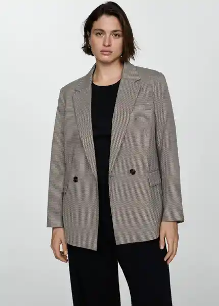 Blazer Charlotte Marrón Talla S Mujer Mango