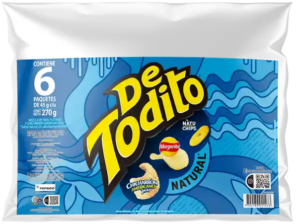 De Todito Snack Natural de Plátano y Chicharrón 45 g