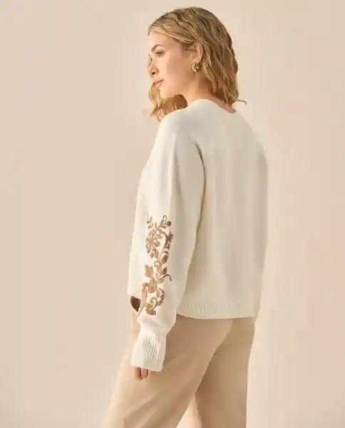 Suéter Tejido Crudo Puro Claro Talla S 463G216 Esprit