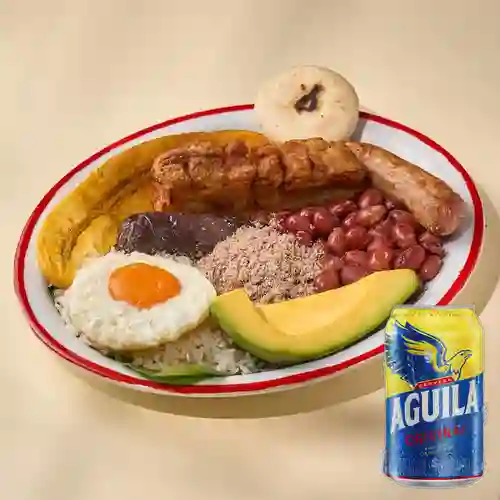 Combo Bandeja Paisa La Sociedad + Aguila Orig Lta 330ml