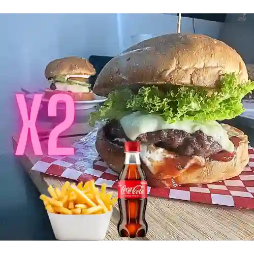 Combo 2 Hamburguesas Clasicas