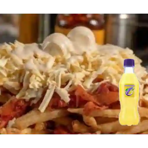 Combo Salchipapa Personal + Quatro 250 ml