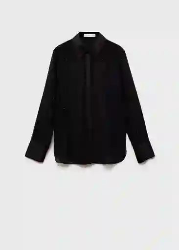 Camisa Barthes Negro Talla S Mujer Mango