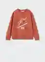 Sudadera Stuff2 Terracota Talla 08 Niños Mango