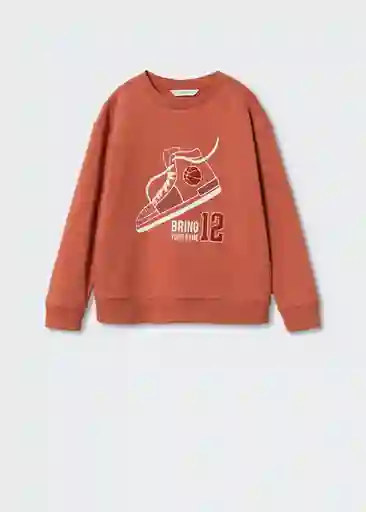 Sudadera Stuff2 Terracota Talla 08 Niños Mango