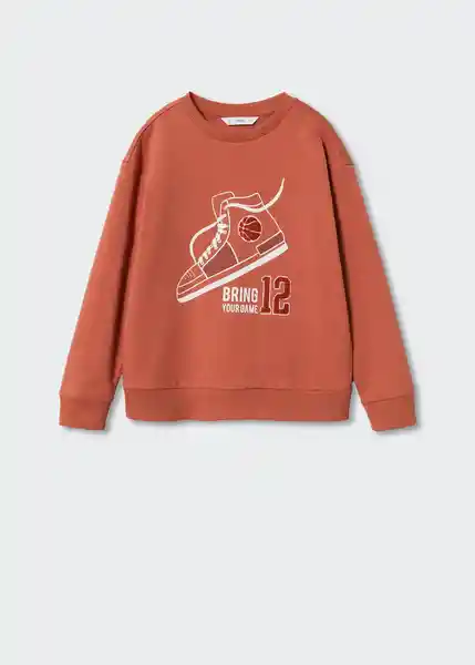 Sudadera Stuff2 Terracota Talla 08 Niños Mango