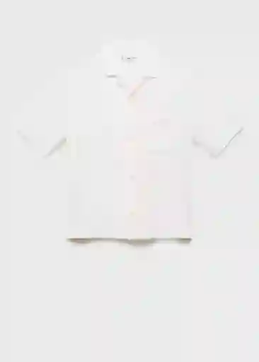 Camisa Banarea Offwhite Talla M Hombre Mango