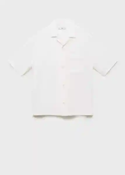 Camisa Banarea Offwhite Talla M Hombre Mango