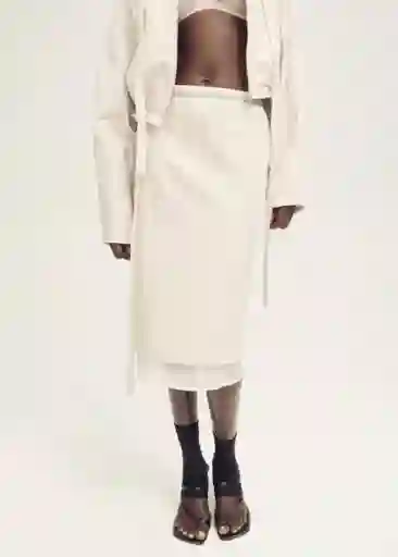 Falda Irise Piedra Talla 34 Mujer Mango