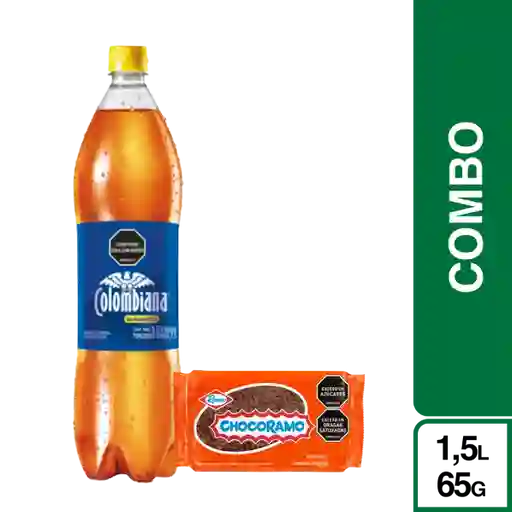 Combo Chocorramo Tajada 65 g x 5 Und + Colombiana Cero 1.5 L