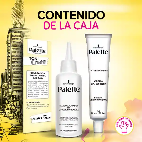 Palette Shampoo Tone Cream Negro Azul Sin Amoníaco 339 50 mL