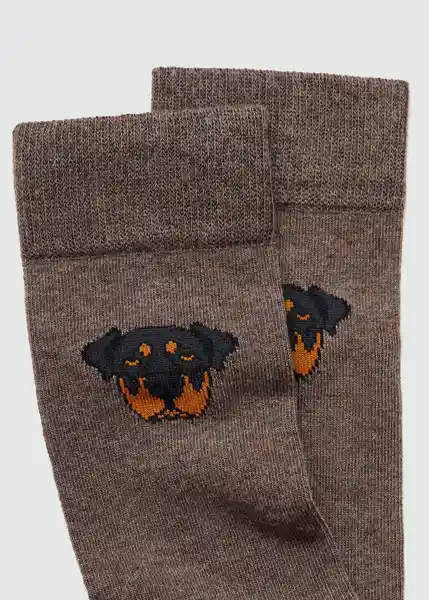 Calcetines Rott Marrón Talla 45 Hombre Mango