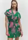 Vestido Mila Verde Talla M Mujer Mango