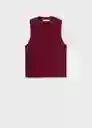 Chaleco Seseta Vino Talla S Mujer Mango