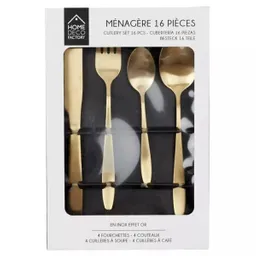 Home Deco Factory Cubierto Acero Inoxidable Dorado Ka2862