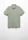 Camisa Polo Rea Khaki Talla L Hombre Mango