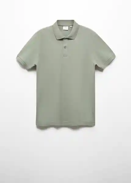 Camisa Polo Rea Khaki Talla L Hombre Mango