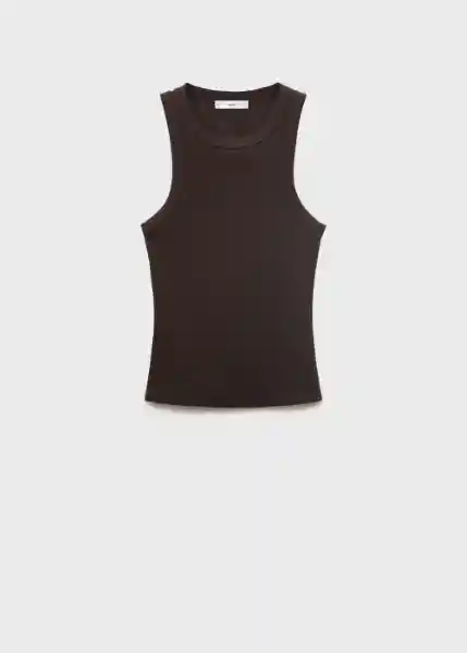 Top Boni Marrón Talla M Mujer Mango