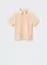 Camisa Kauai Naranja Pastel Talla 09 Niños Mango