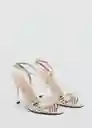 Sandalias Nota Plata Talla 39 Mujer Mango