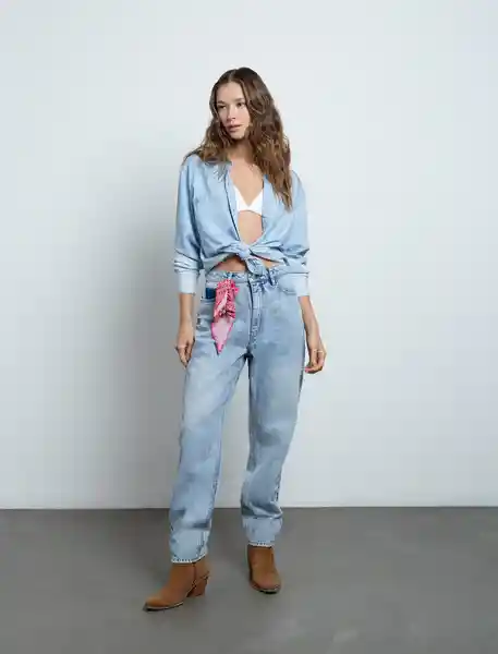 Jean Dalia Mujer Azul Índigo Medio Talla 12 493F310 Naf Naf