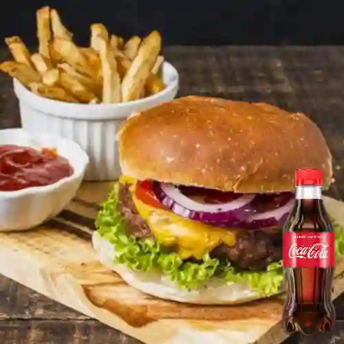 Combo burger trifásica+ coca-cola 250 ml
