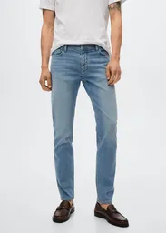 Pantalón Jean Jan Tejano Claro Talla 48 Hombre Mango