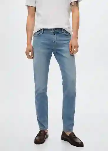 Pantalón Jean Jan Tejano Claro Talla 48 Hombre Mango