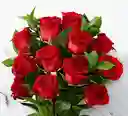 Arreglo Floral De 12 Rosas Rojas Amor+ En Ramo