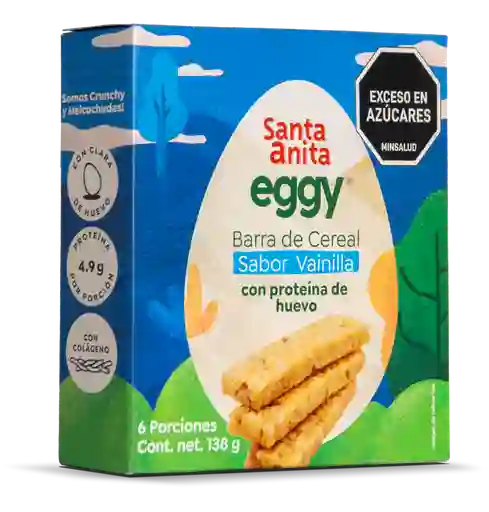 Santa Anita Eggy Barra de cereal Vainilla con proteina de huevo 