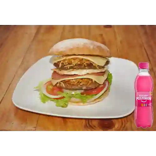 Combo Hamburguesa Cheeseburguer + Manzana 250 ml