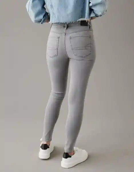 Jean Long High-Rise Jegging Mujer Gris Talla 4 American Eagle