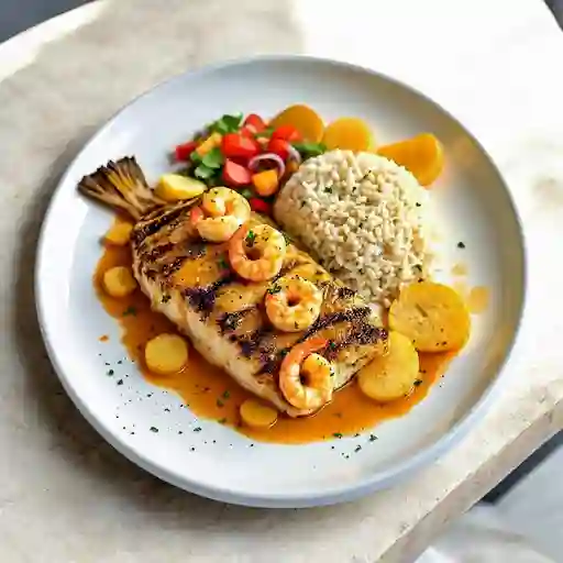 Robalo Con Camarones