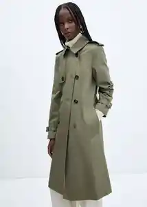 Chaqueta Trench Polana Khaki Talla S Mujer Mango