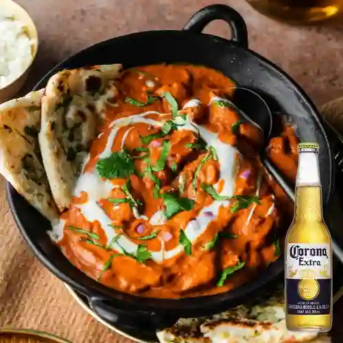 Combo Butter Chicken + Cerveza Corona Bot. 355ml