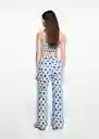 Enterizo Mono Tie Off White Talla 23 Niñas Mango