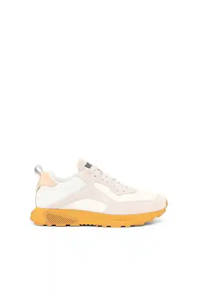 Diesel Tenis S-Tyche Low Cut Blanco Suela Amarillo Talla 11