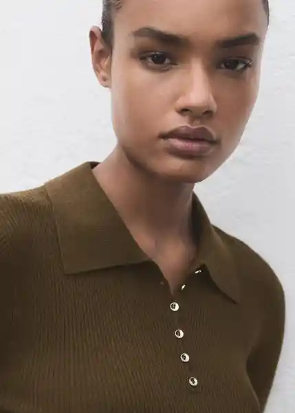 Jersey Twenties Khaki Talla XS Mujer Mango
