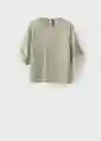 Blusa Salvia Agua Talla S Mujer Mango