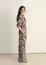 Pantalón Nemo Marrón Talla S Mujer Mango