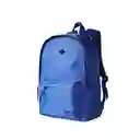 Mochila Básica Con Detalles en Contraste Azul Miniso