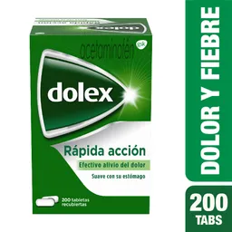 Dolex Analgésico Alivio del Dolor y la Fiebre X200 Tabs