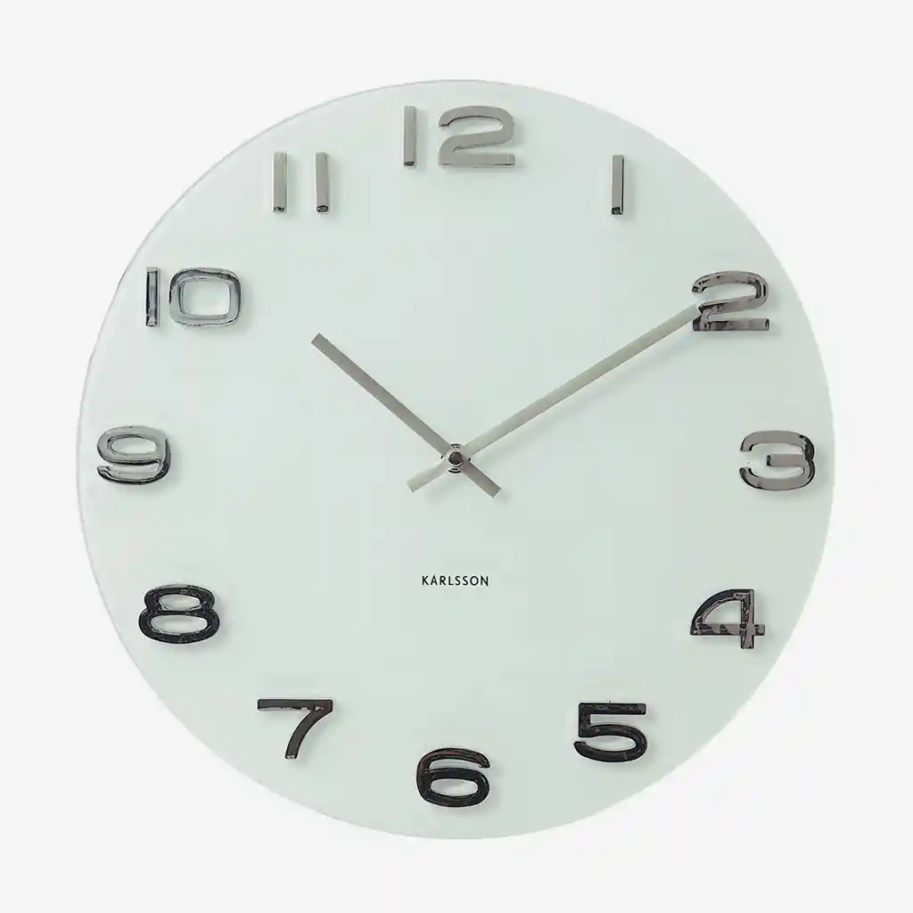 Inkanta Reloj de Pared Vintage Plateado