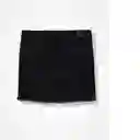 Falda Tiro Alto Mujer Negro Talla 00 American Eagle