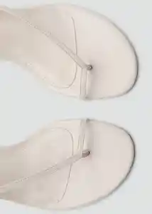 Sandalias Delia Crudo Talla 38 Mujer Mango